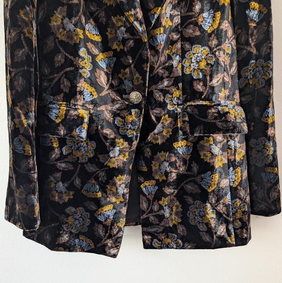 NWOT NEW Veronica Beard Long And Lean Velvet Floral Dickey Jacket Blazer Size 4 - Picture 9 of 15